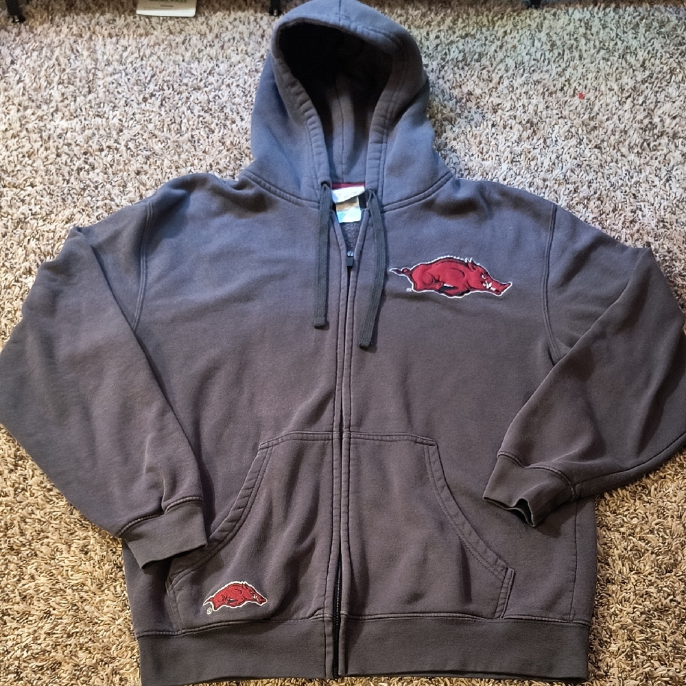 Arkansas Razorbacks Grey Champion Hoodie